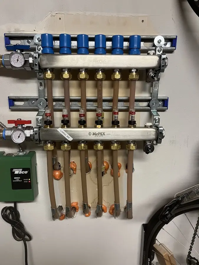 Plumber performing Gas Leak Detection at a residential property in Baltimore Highlands